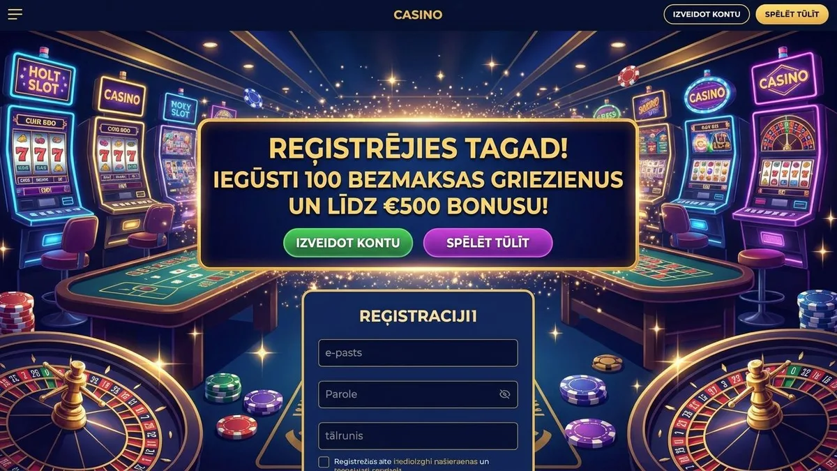 Reģistrācija ar bonusu